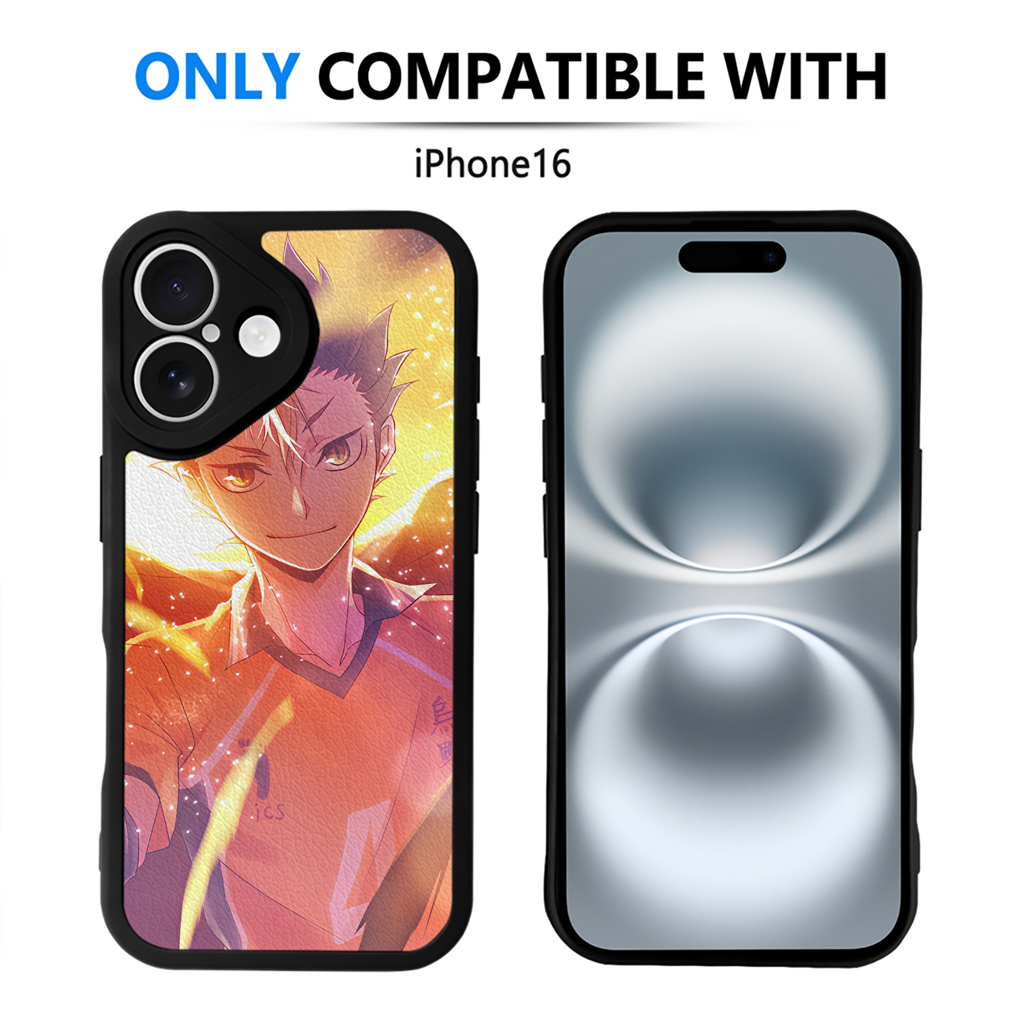 （画像用） ハイキュー!! Haikyu!! 【iPhone 16シリーズ対応】シリコンスマホケース（レザー調） 材質：シリコン